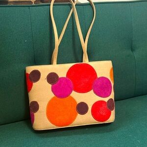 Adorable tote Lamond vintage cloth purse polkadot style for your fashion fun